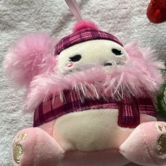 Plush Toy with Pink Plaid Hat and Scarf - Picture 5 of 5